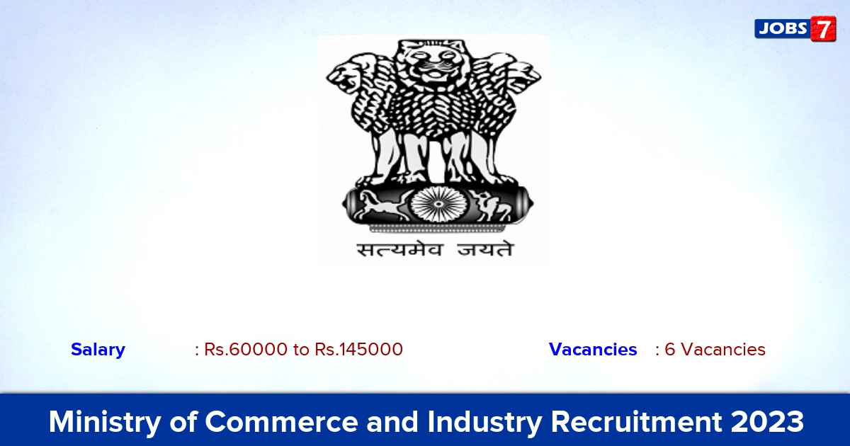 Ministry of Commerce and Industry Recruitment 2023 - Apply Online for Manager, YP Jobs