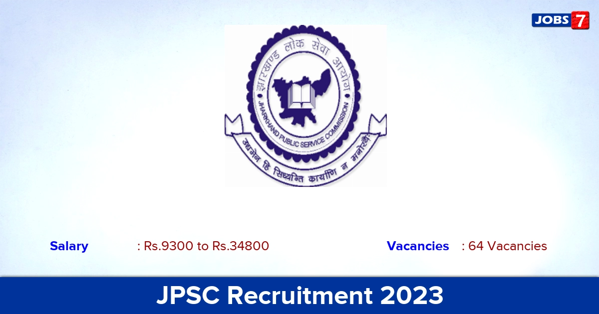 JPSC Recruitment 2023 - Apply Online for 64 CDPO vacancies