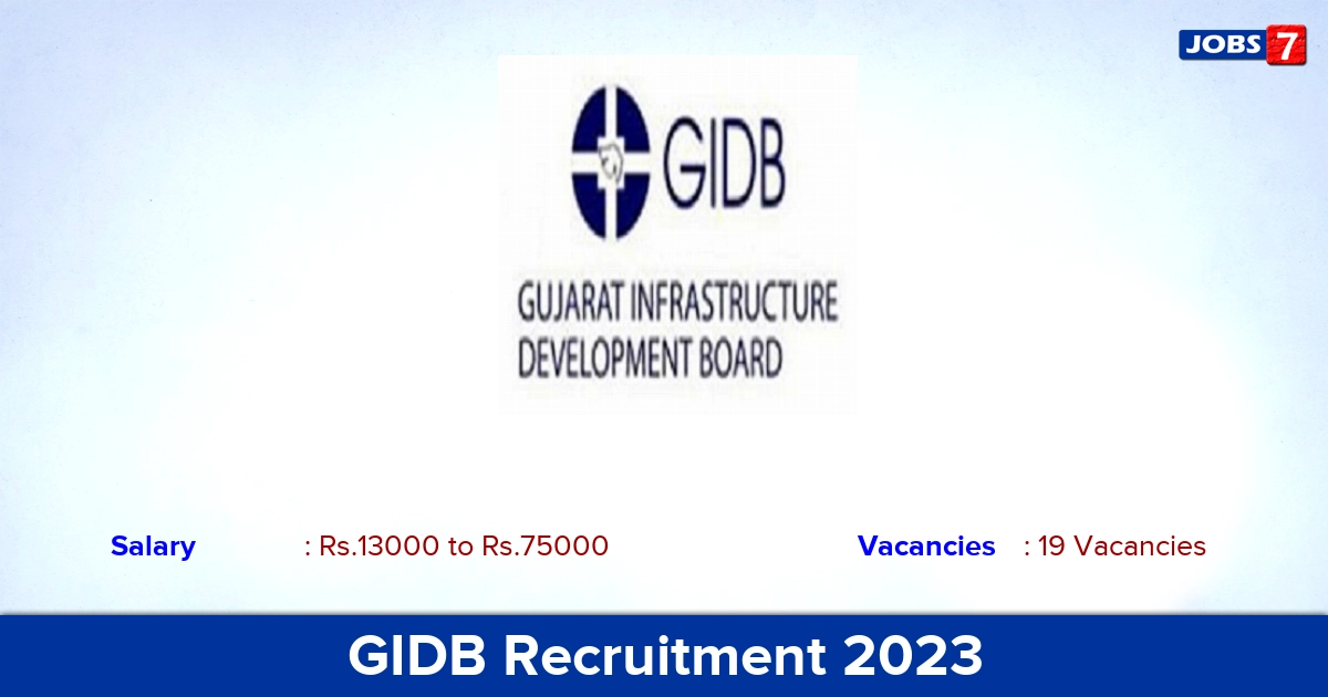GIDB Recruitment 2023 - Apply Offline for 19 Town Planning Officer Vacancies