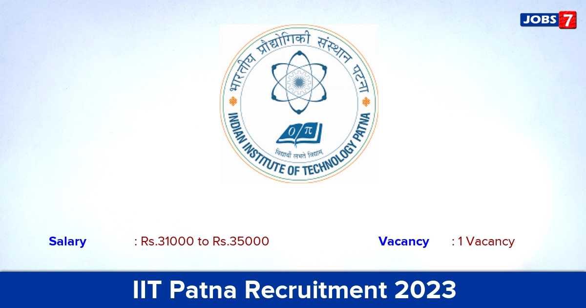 IIT Patna Recruitment 2023 - Apply JRF Jobs By Email