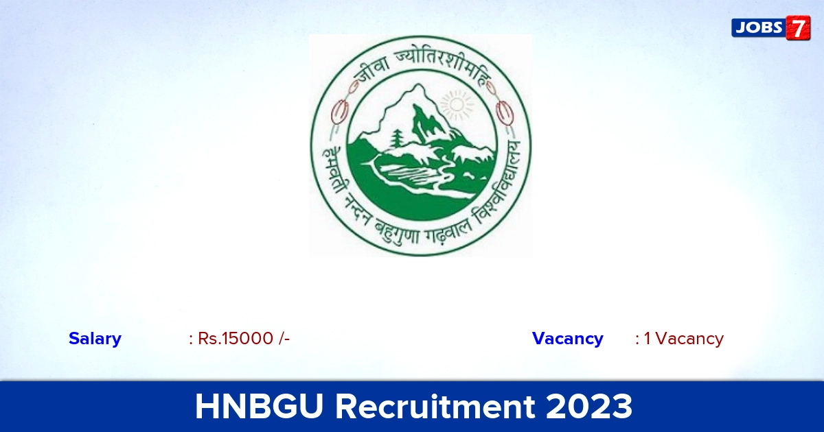 HNBGU Recruitment 2023 - Apply for Research Assistant Jobs By Email