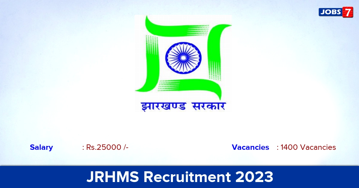 JRHMS Recruitment 2023 - Apply Online for 1400 Community Health Officer (CHO) Vacancies