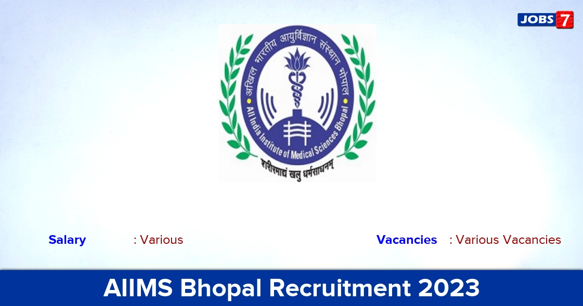 AIIMS Bhopal Recruitment 2023 - Apply Offline for Advocate Vacancies