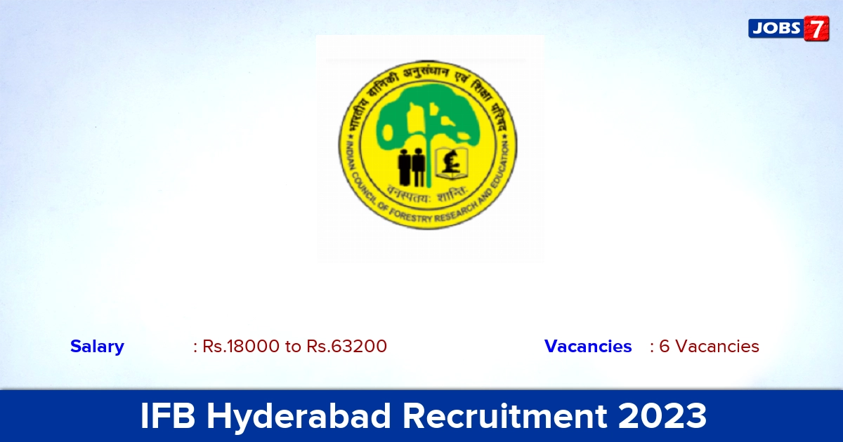 IFB Hyderabad Recruitment 2023 - Apply Offline for MTS, LDC Jobs