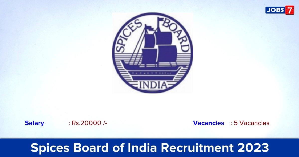 Spices Board of India Recruitment 2023 - Apply Offline for Trainee Analyst Jobs