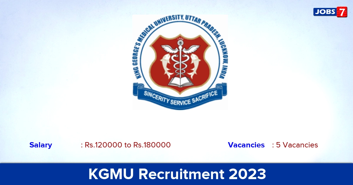 KGMU Recruitment 2023 - Apply Online for Assistant Professor Jobs