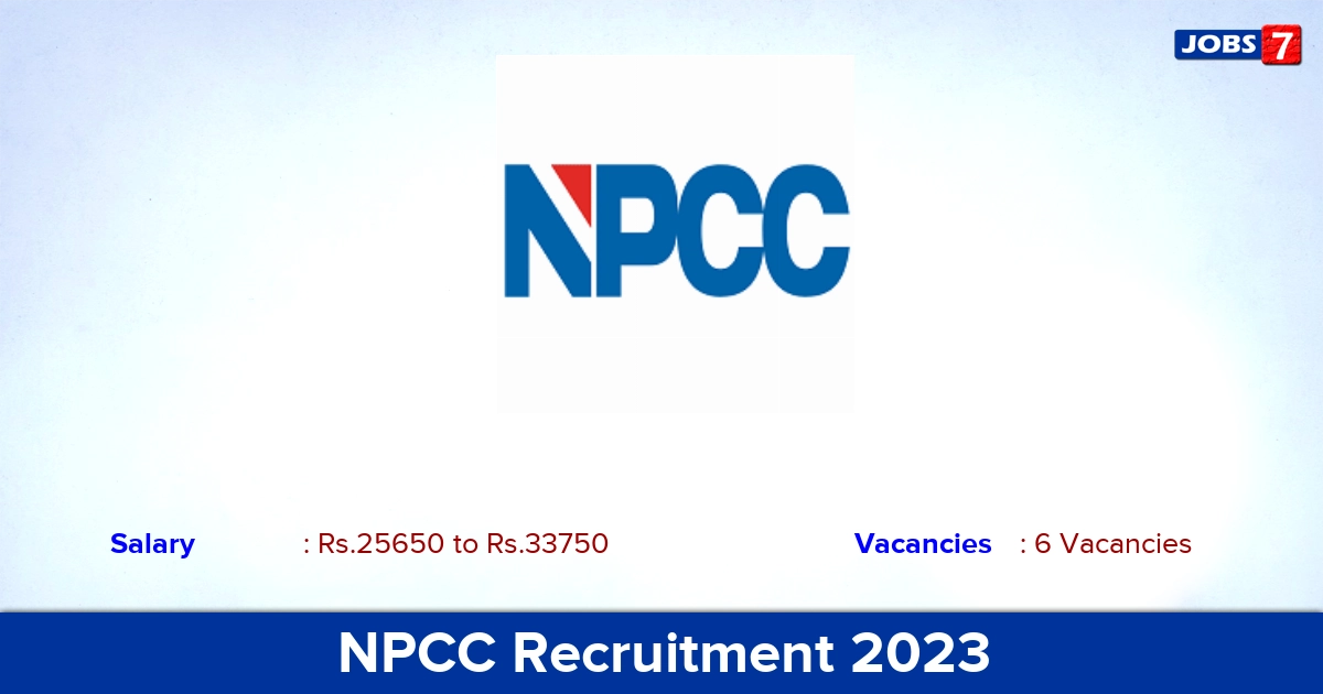 NPCC Recruitment 2023 - Apply Offline for JE, Site Engineer Jobs