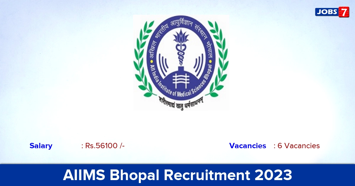 AIIMS Bhopal Recruitment 2023 - Apply Offline for Junior Resident Jobs