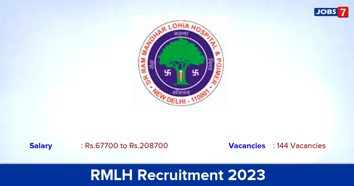 RMLH Recruitment 2023 - Apply Offline for 144 Senior Resident Vacancies
