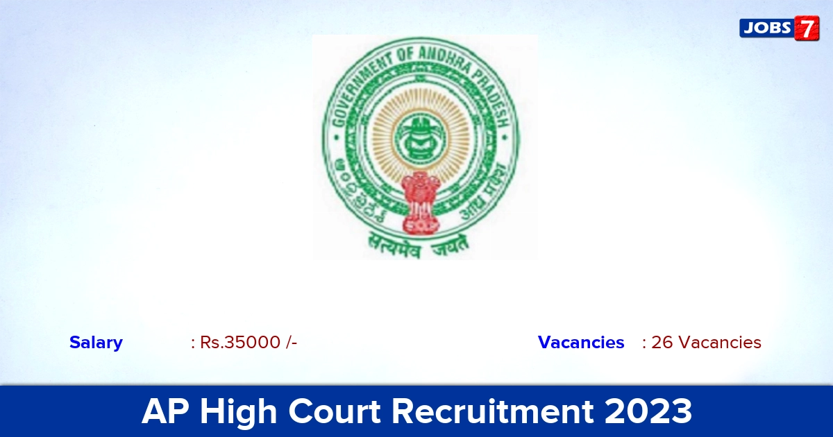AP High Court Recruitment 2023 - Apply Offline for 26 Law Clerk Vacancies