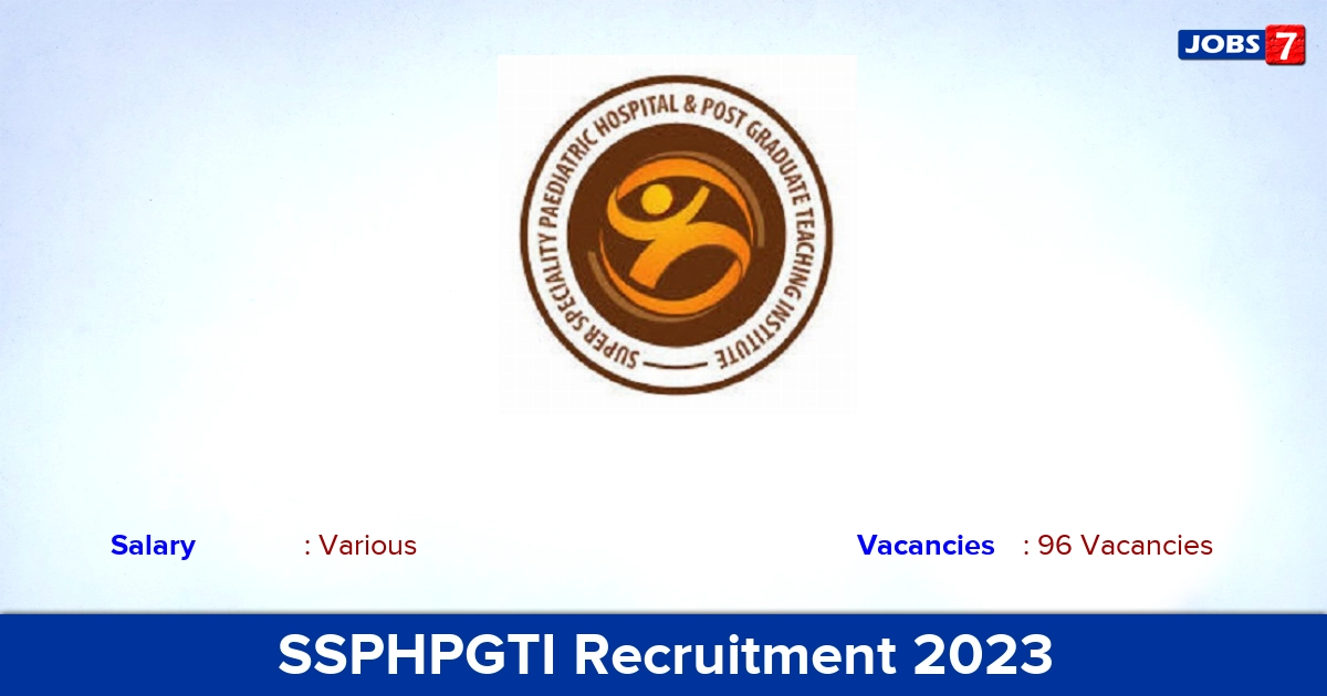 SSPHPGTI Recruitment 2023 - Apply Online for 96 Professor Vacancies