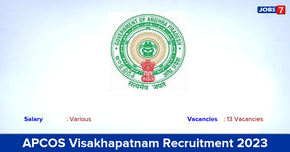 APCOS Visakhapatnam Recruitment 2023 - Apply Offline for 13 Librarian Vacancies
