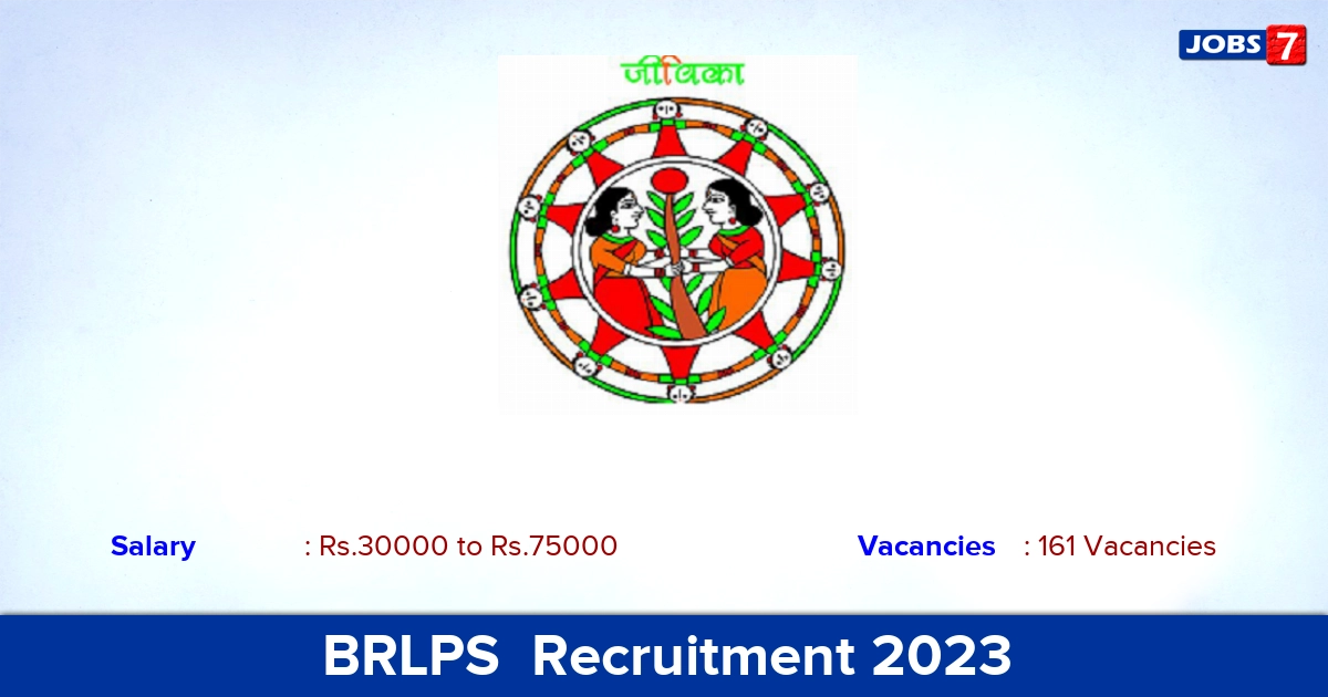 BRLPS  Recruitment 2023 - Apply Online for 161 Consultant Vacancies
