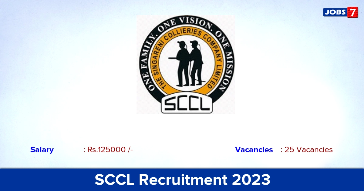 SCCL Recruitment 2023 - Apply Online for 25 Medical Specialist Vacancies