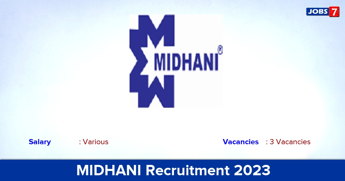 MIDHANI Recruitment 2023 - Apply Online for Manager, House Keeper Jobs