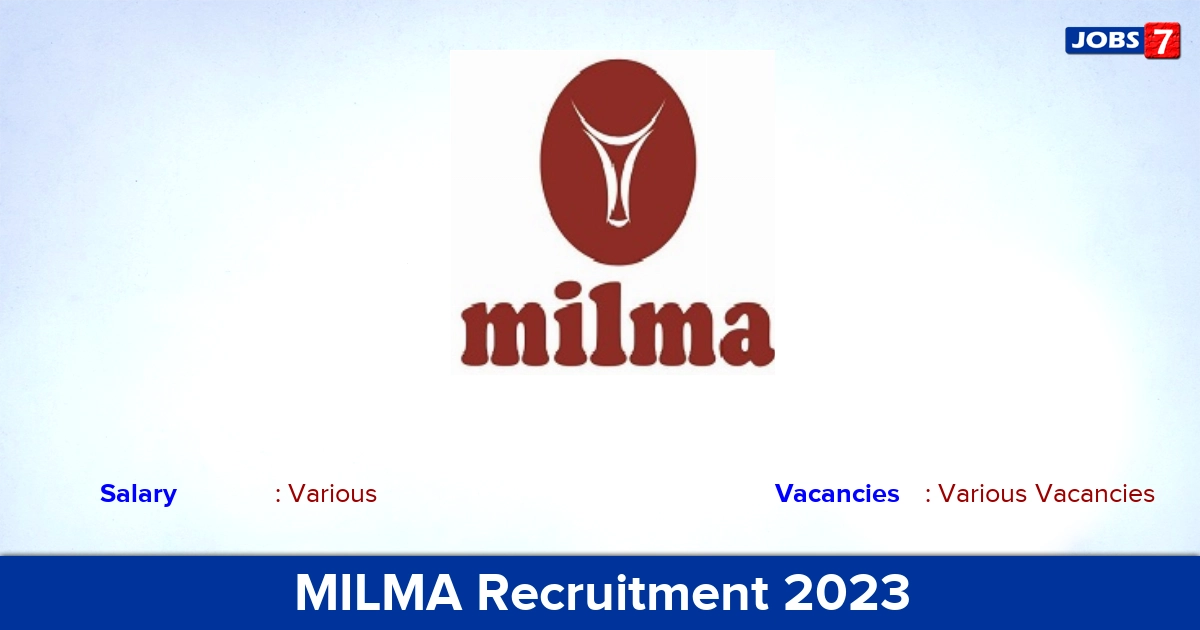 MILMA Recruitment 2023 - Apply Online for Territory Sales in Charge Vacancies
