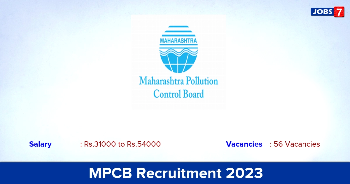 MPCB Recruitment 2023 - Apply Online for 56 JRF, Research Associate, SRF Vacancies