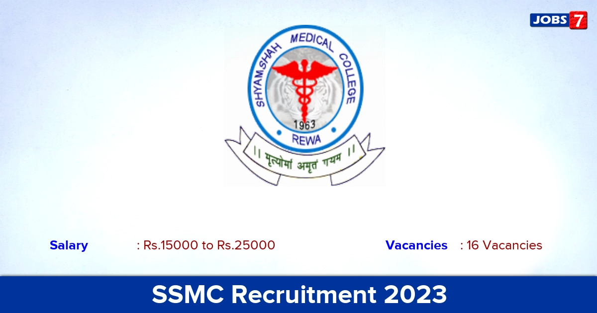 SSMC Recruitment 2023 - Apply Online for 16 Staff Nurse, OT Technician Vacancies