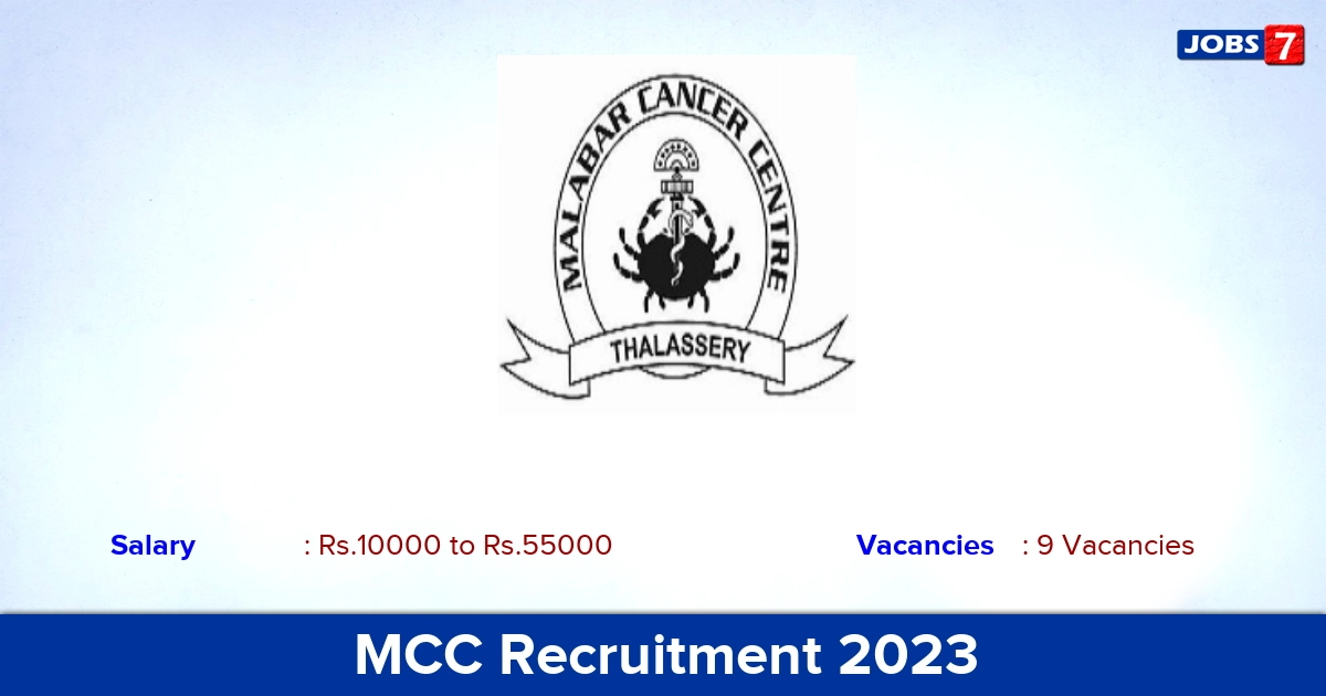 MCC Recruitment 2023 - Apply Online for Assistant Professor, Staff Nurse Jobs