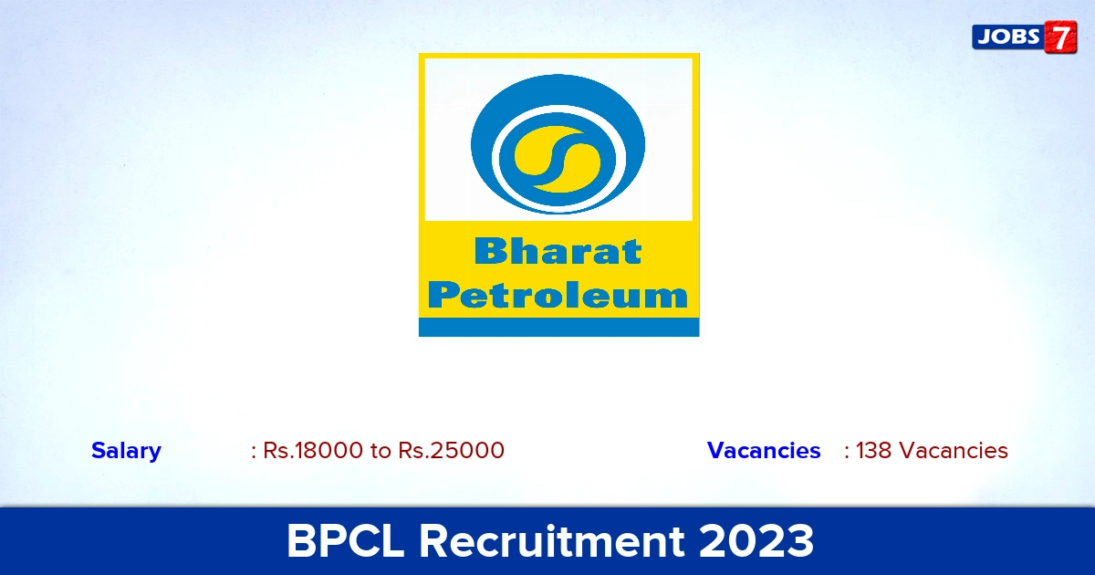 BPCL Recruitment 2023 - Apply Online for 138 Graduate & Technician Apprentice Vacancies
