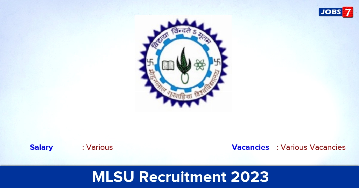 MLSU Recruitment 2023 - Apply Offline for Guest Faculty Vacancies