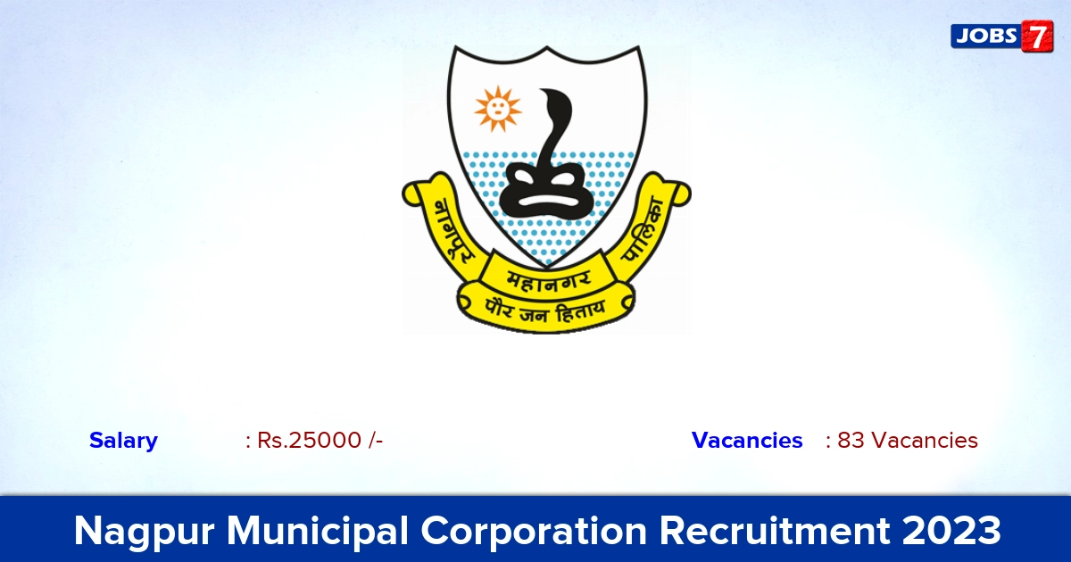 Nagpur Municipal Corporation Recruitment 2023 - Apply Offline for 83 Teacher Vacancies
