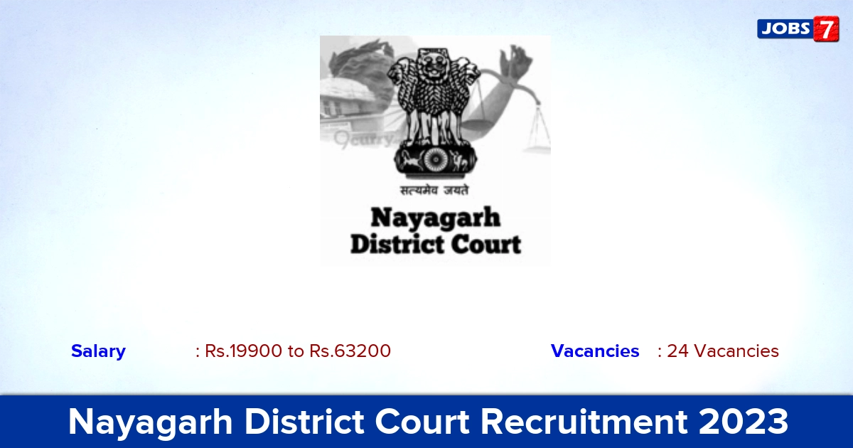Nayagarh District Court Recruitment 2023 - Apply Offline for 24 Stenographer, Junior Clerk Vacancies