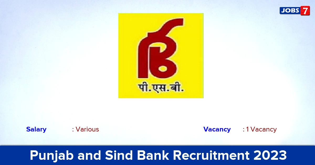 Punjab and Sind Bank Recruitment 2023 - Apply Online for Chief Financial Officer Jobs