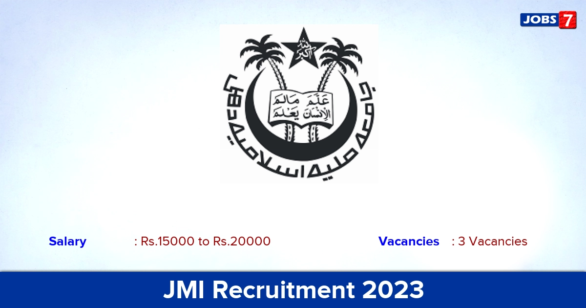 JMI Recruitment 2023 - Apply Online for Research Associate, Field Investigator Jobs