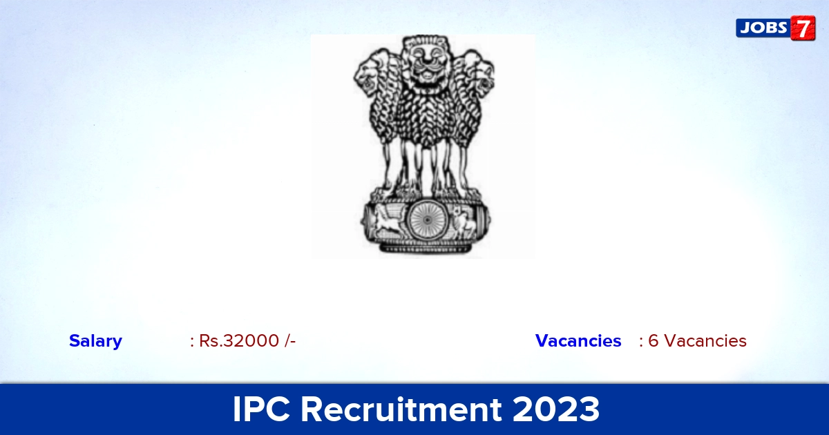 IPC Recruitment 2023 - Apply Online for Pharmacopoeial Associate Jobs