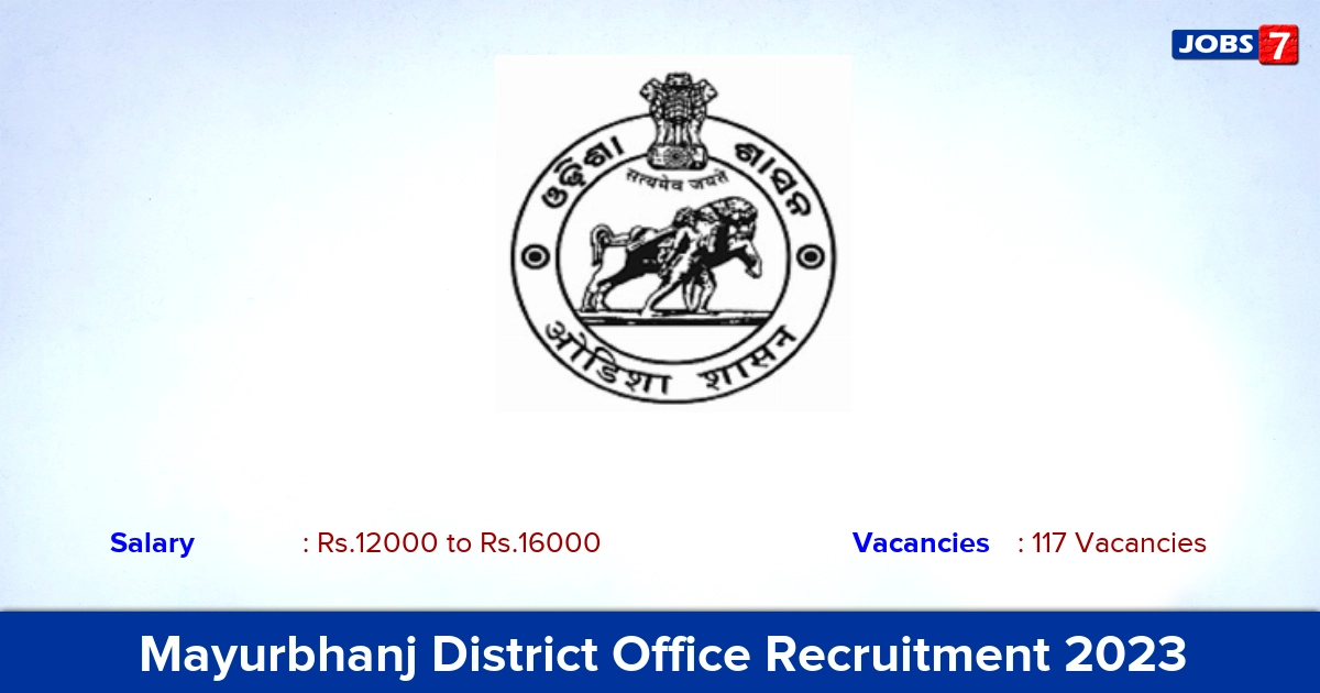 Mayurbhanj District Office Recruitment 2023 - Apply Offline for 117 PGT, TGT Vacancies