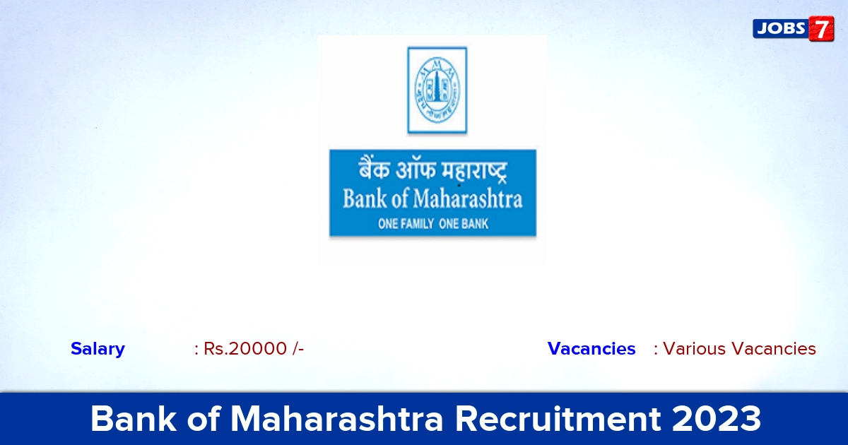 Bank of Maharashtra Recruitment 2023 - Apply Online for Telecaller Vacancies