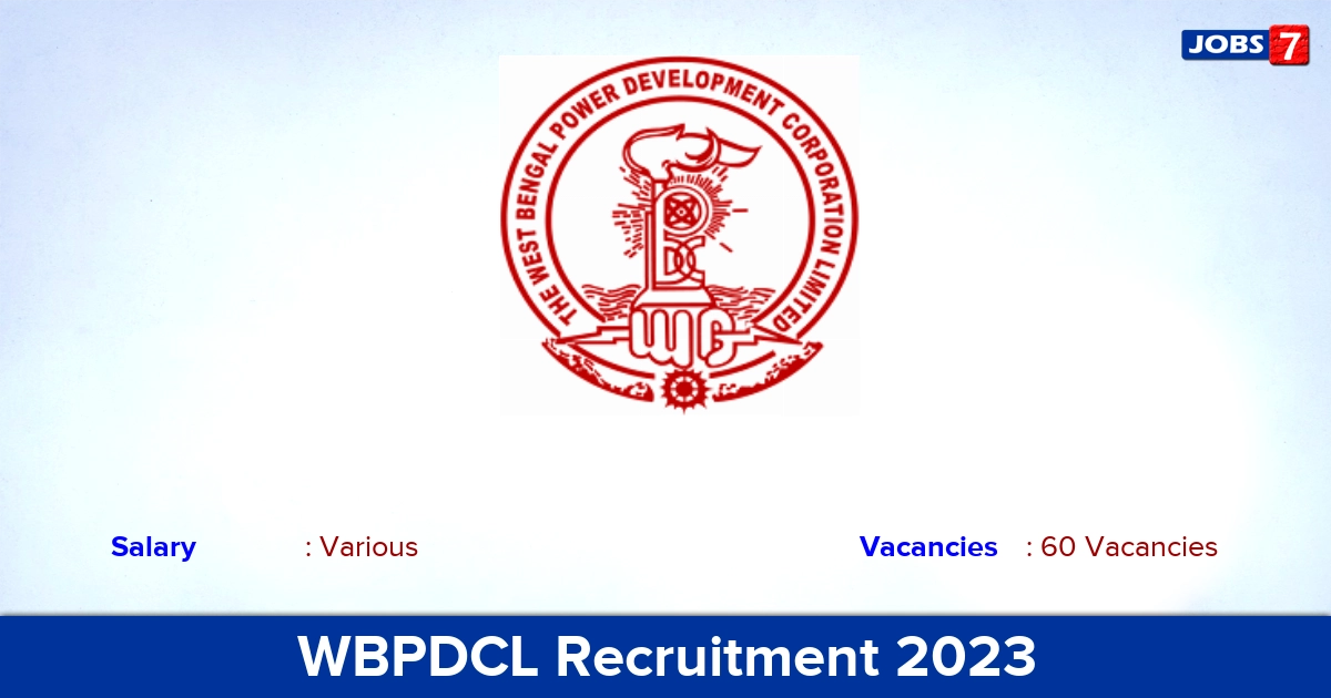 WBPDCL Recruitment 2023 - Apply Online for 60 Technician Apprentice Vacancies