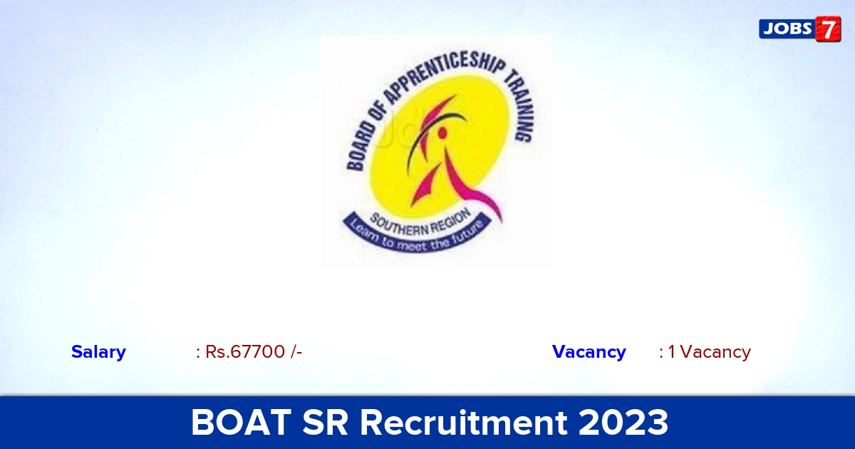 BOAT SR Recruitment 2023 - Apply Offline for Deputy Director of Training Jobs