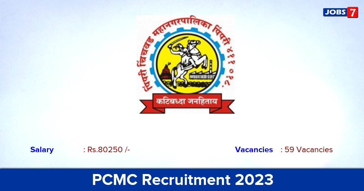PCMC Recruitment 2023 - Apply Offline for 59 Senior Resident Vacancies