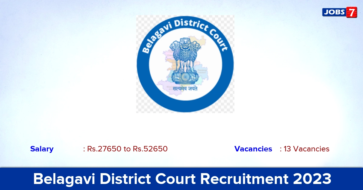 Belagavi District Court Recruitment 2023 - Apply Online for 13 Stenographer Vacancies