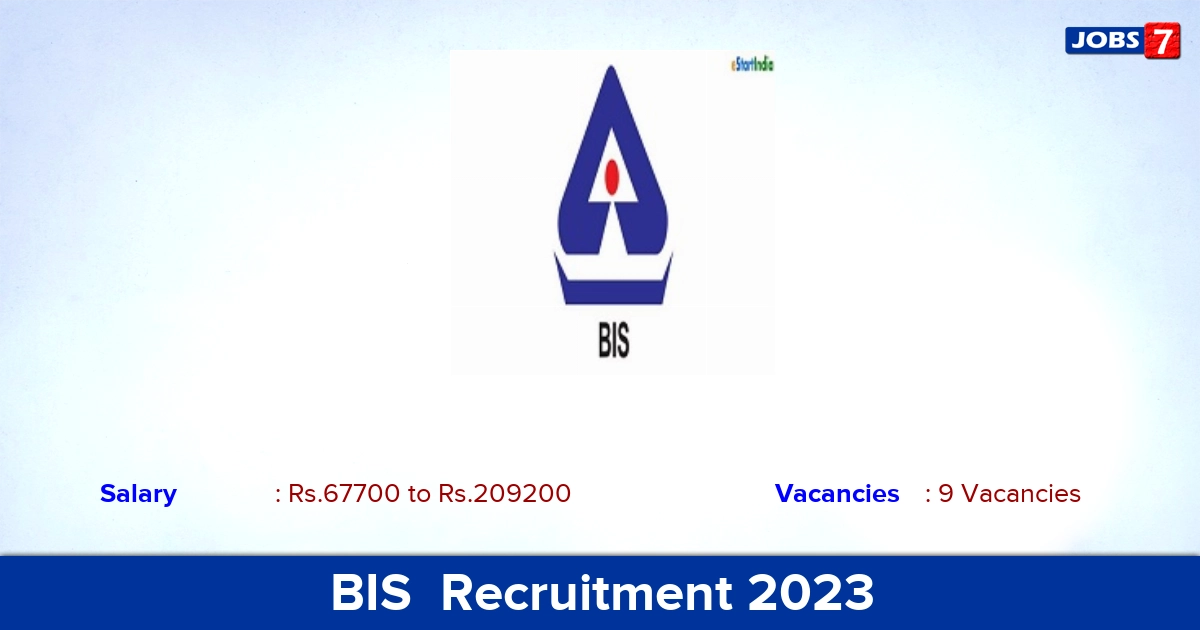 BIS Recruitment 2023 - Apply Offline for Director, Deputy Director Jobs