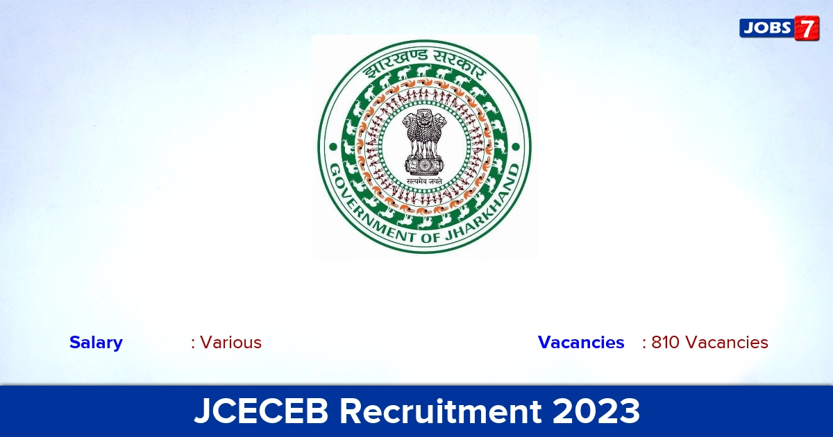 JCECEB CHO Recruitment 2023 - Apply Online for 810 Vacancies