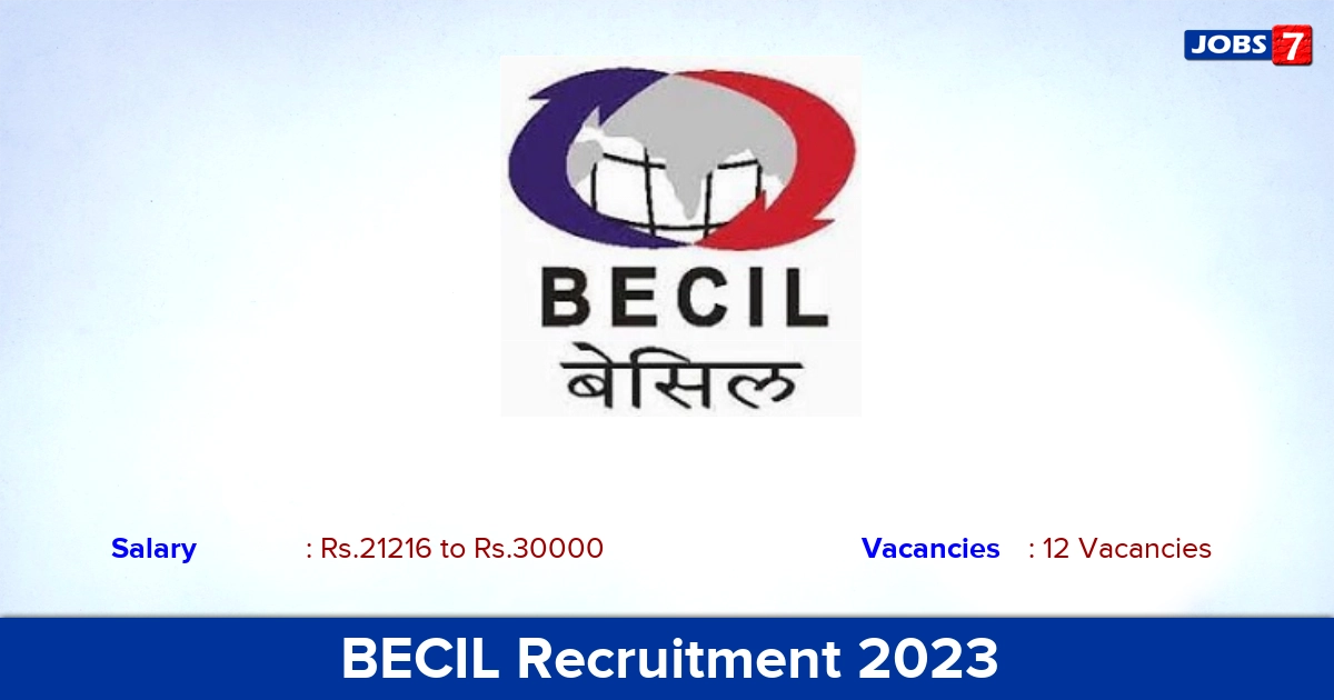 BECIL Recruitment 2023 - Apply Online for 12 DEO, Accountant Vacancies