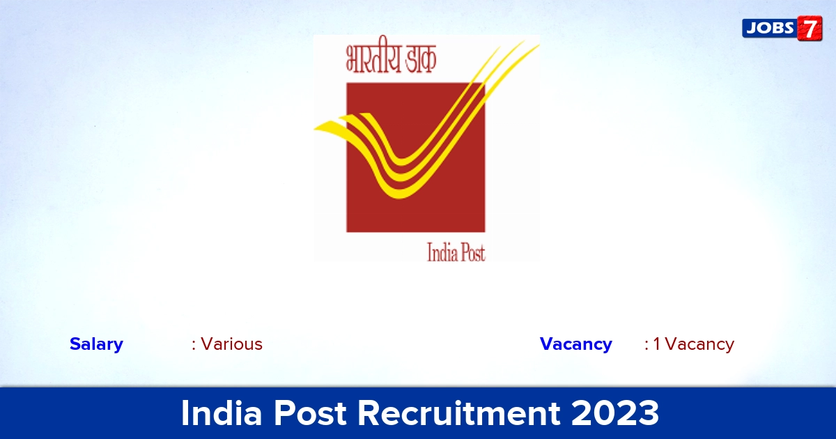 India Post Recruitment 2023 - Apply Offline for Technical Supervisor Jobs