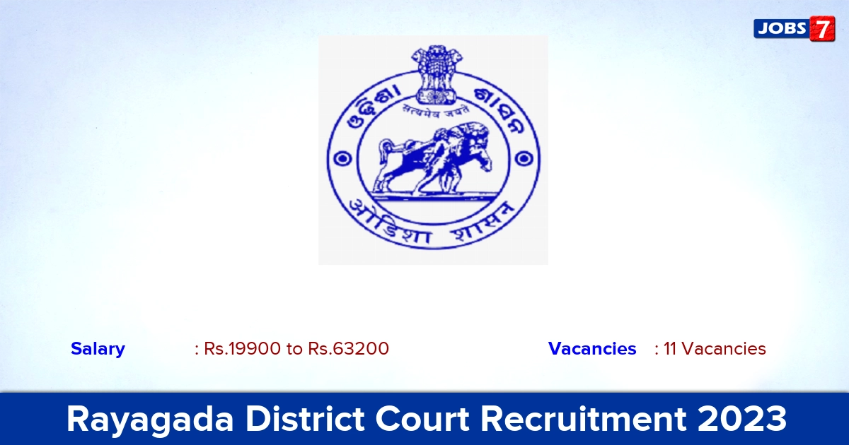 Rayagada District Court Recruitment 2023 - Apply Offline for 11 Junior Clerk Vacancies