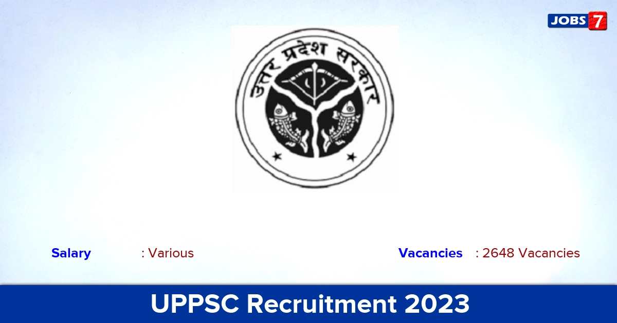 UPPSC Recruitment 2023 - Apply Online for 2648 Staff Nurse Vacancies