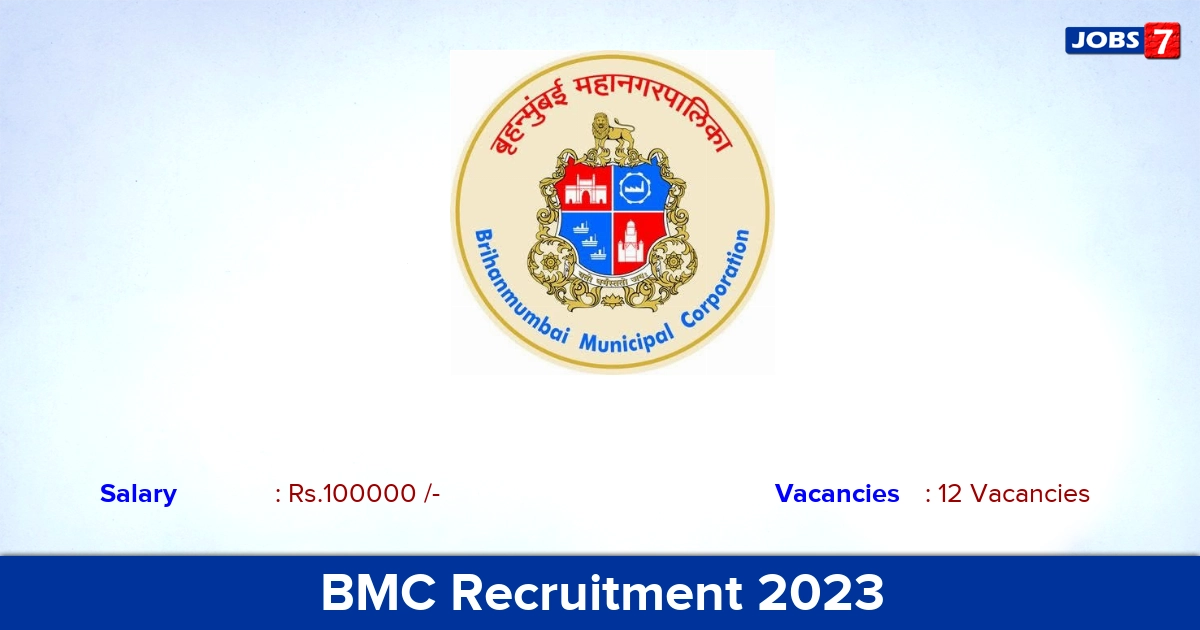 BMC Recruitment 2023 - Specialist Medical Consultant Vacancies