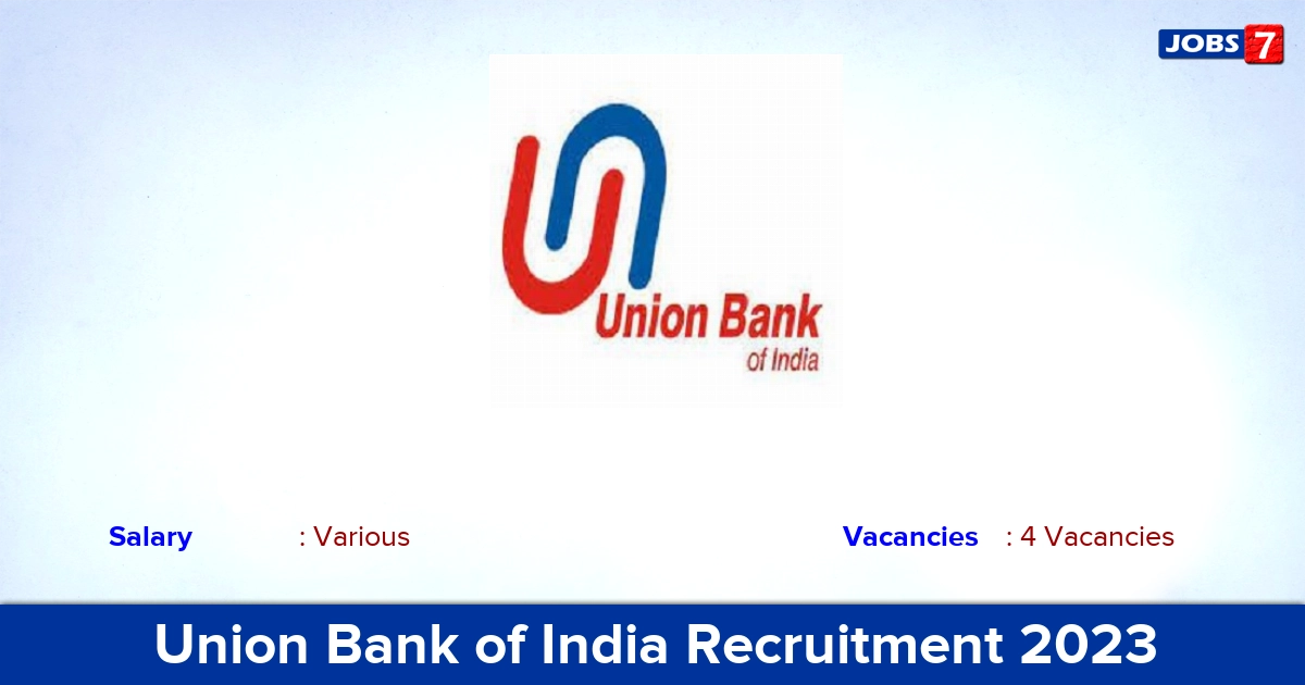 Union Bank of India Recruitment 2023 - Apply Online for Data Scientist Jobs