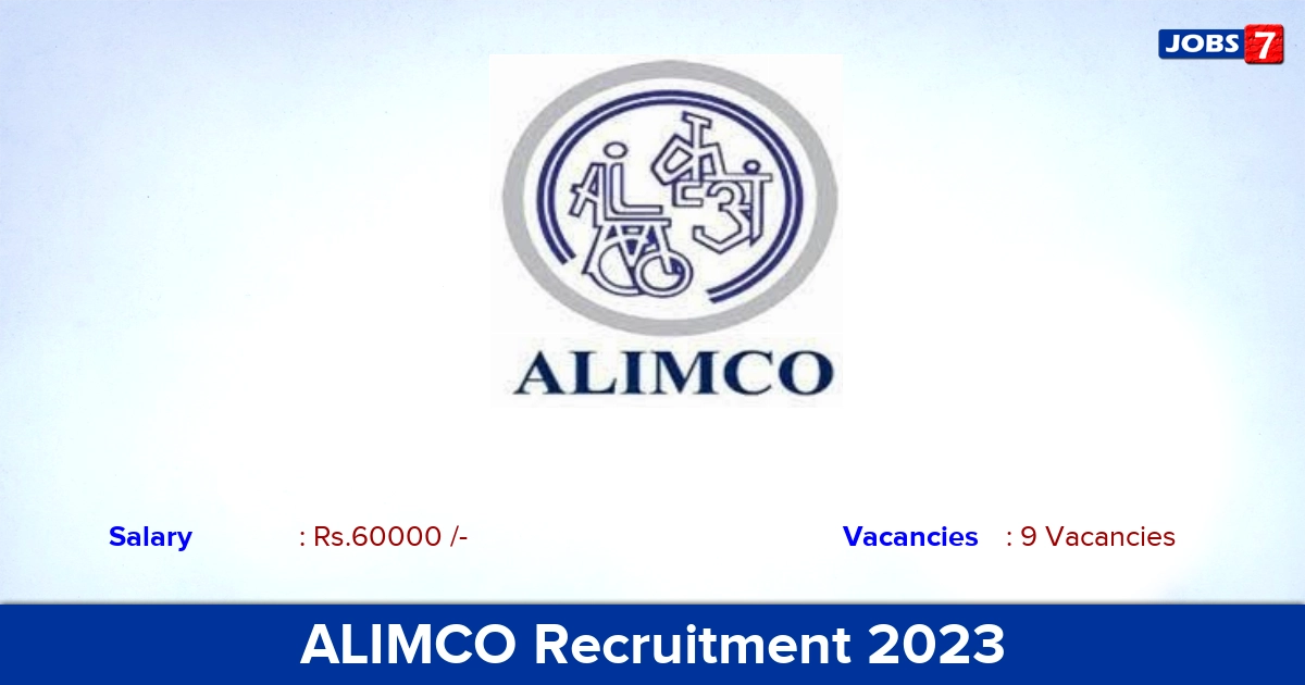 ALIMCO Recruitment 2023 - Apply Online for Junior Manager Jobs