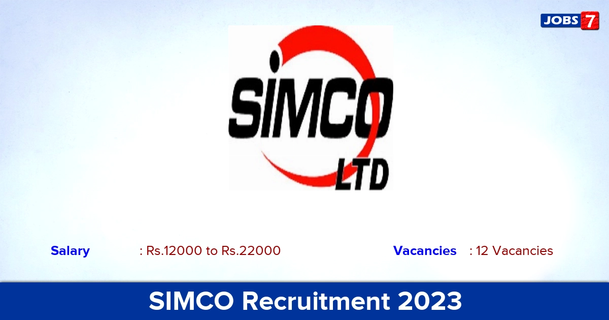 SIMCO Recruitment 2023 - Apply Offline for 12 Ayush Therapist Vacancies