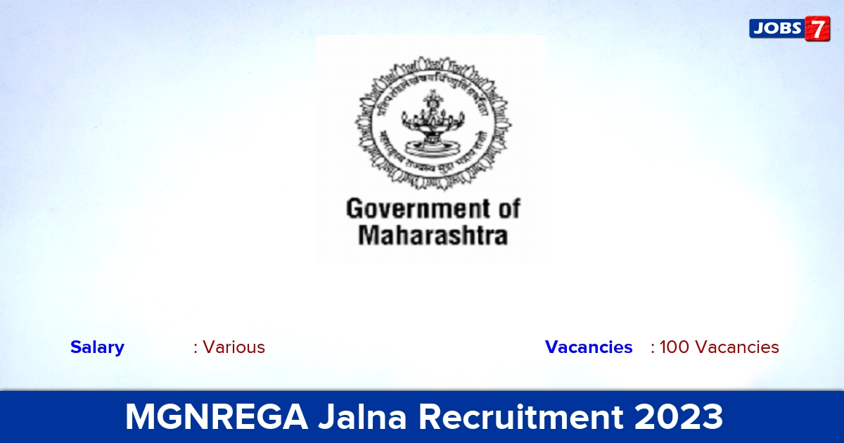 MGNREGA Jalna Recruitment 2023 - Apply 100 Resource Person Vacancies