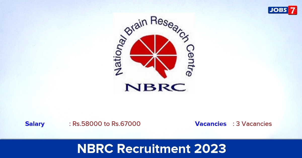 NBRC Recruitment 2023 - Apply Online for Research Associate Jobs