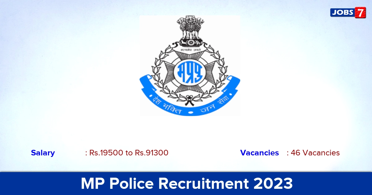 MP Police Recruitment 2023 - Lab Assistant, Lab Technician Vacancies