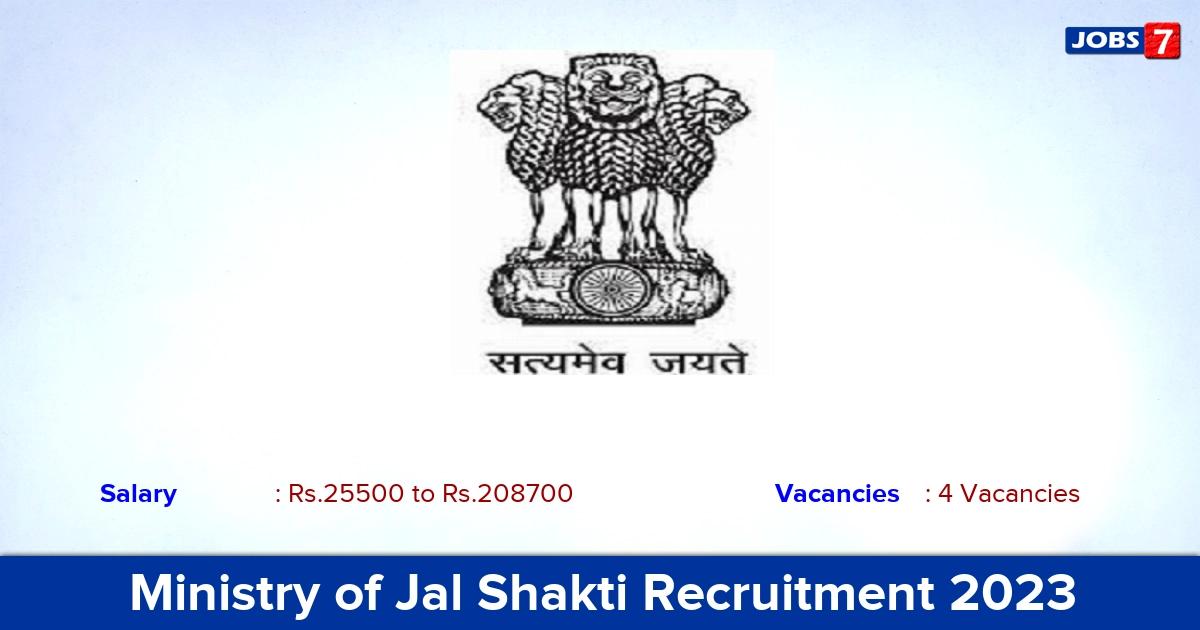 Ministry of Jal Shakti Recruitment 2023 - Apply Offline for Private Secretary Jobs